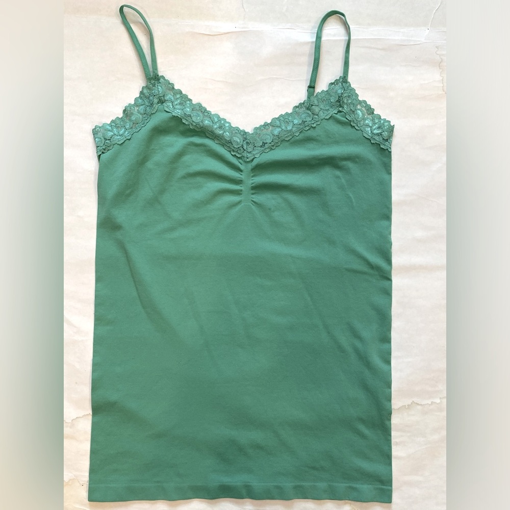 attention Women’s Lace trim Long Line Camisole seamless Tank Spaghetti Strap XL
